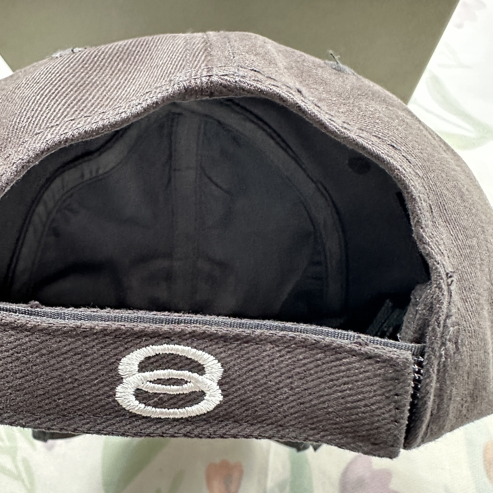 Balenciaga Black Distressed Baseball Cap with Double Brim and Embroidery - Picture 9 of 10